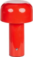 Oprawy, klosze i abażury - BELIANI Lampa stołowa czerwona metal klosz nowoczesna - miniaturka - grafika 1
