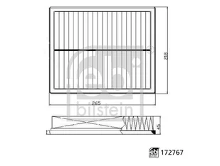 Filtr powietrza Febi Bilstein 172767 - Filtry powietrza - miniaturka - grafika 1