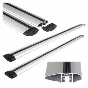 Belki bagażnika bazowego dachowego Aluminiowe 165cm 2szt aerodynamiczne - Bagażniki dachowe - miniaturka - grafika 1