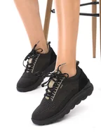 Sneakersy damskie - Geox Sneakersy damskie na platformie D Spherica Black-41 - miniaturka - grafika 1