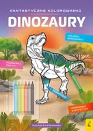 Kolorowanki, wyklejanki - Dinozaury. Fantastyczne kolorowanki z kredkami - miniaturka - grafika 1