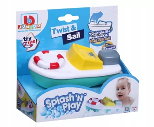 Bauer Spielwaren Bauer zabawki 16-89002 Twist & Sail łódź zabawkowa z silnikiem naciągowym, niebieska - Zabawki do kąpieli - miniaturka - grafika 1