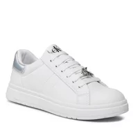 Buty dla dziewczynek - Sneakersy Calvin Klein Jeans V3A9-80791-1355 S White/Silver X025 - miniaturka - grafika 1