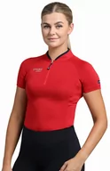 Koszulki jeździeckie - Koszulka SPOOKS Corah treningowa damska czerwona, rozmiar: XS - miniaturka - grafika 1