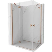 Kabiny prysznicowe - Mexen Mist-H Duo kabina prysznicowa uchylna 115 x 70 cm, transparent, miedź szczotkowana - 8A5-115L-070P-65-00 - miniaturka - grafika 1