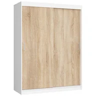 Szafy - Akord Fabryka mebli SZAFA PRZESUWNA 150cm CLP MONO BIAŁA/SONOMA 5901738169135 - miniaturka - grafika 1