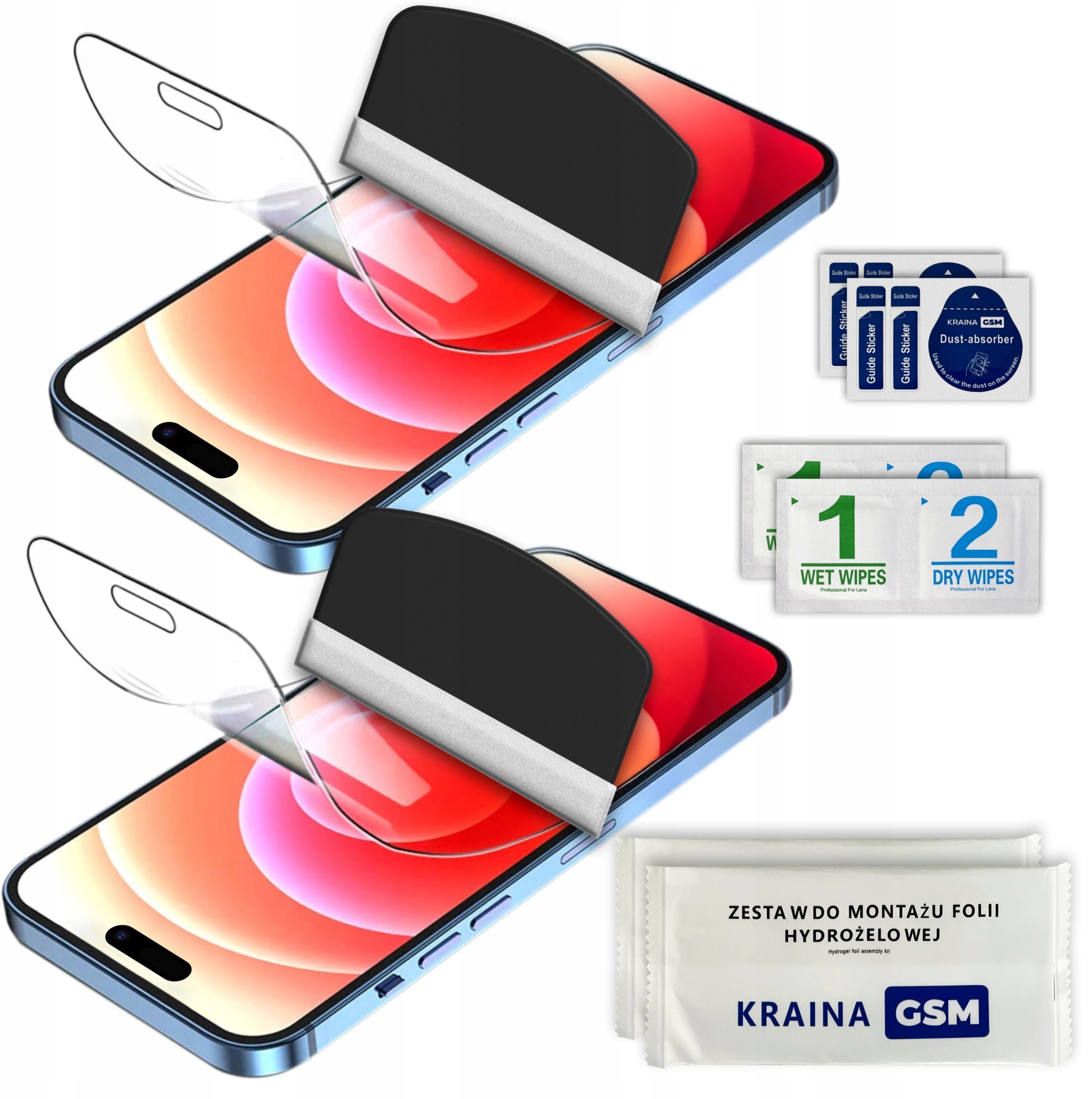 2x FOLIA OCHRONNA HYDROŻELOWA 3D do iPhone 16 Pro 2 sztuki