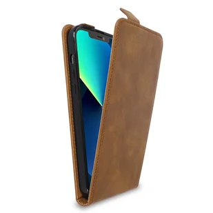 Pokrowiec Do Apple iPhone 13 Etui w BRĄZOWE KAKAO Flip Case Cover Obudowa Ochronny Cadorabo - Etui i futerały do telefonów - miniaturka - grafika 1