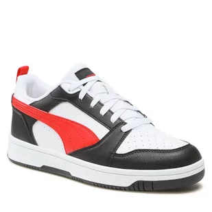 Sneakersy Puma Rebound V6 Lo Jr 393833 04 Puma White-For All Time Red-Puma Black - Buty dla dziewczynek - miniaturka - grafika 1