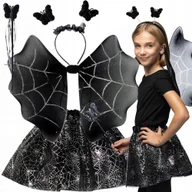 Dodatki do strojów karnawałowych - Strój Przebranie Na Halloween Spódnica Pająk Opaska Motyl Skrzydła Różdżka - miniaturka - grafika 1