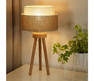 Lampy stojące - Duolla - Lampa stołowa YUTE BOHO 1xE27/15W/230V brązowa/szara - miniaturka - grafika 1