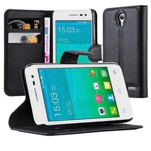 Etui Cadorabo do Alcatel OneTouch S3 - czarne etui ochronne na telefon komórkowy z magnetycznym zamknięciem - Etui i futerały do telefonów - miniaturka - grafika 1