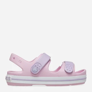 Sandały dziecięce dla dziewczynki ortopedyczne Crocs Crocband Cruiser Sandal T Kids 209424-84I 25-26 (C9) Różowe (0196265604760) - Buty dla dziewczynek - miniaturka - grafika 1