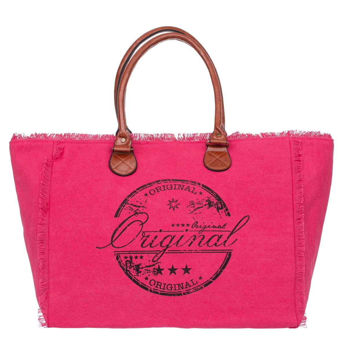 Torba Weekendowa Plażowa Shopperka Vivi Paris Fuksja