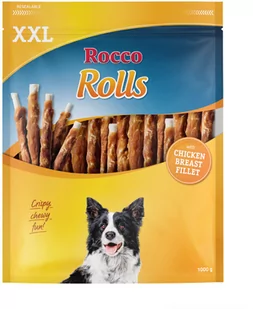 Rocco Rocco Rolls XXL pałeczki do żucia Mix Filet z piersi kurczaka pierś z kaczki ryba 2 x 1 kg - Przysmaki dla psów - miniaturka - grafika 1