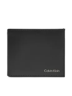 Calvin Klein Portfel męski Ck Smooth Trifold W/ Coin LV04D1103G Czarny - Portfele - miniaturka - grafika 1