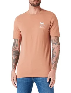 Koszulki męskie - Lee Męski t-shirt z logo Small, kolor cytrynowy, rozmiar XL, Cider, XL - grafika 1