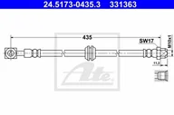 Przewody hamulcowe - Przewód hamulcowy elastyczny ATE 24.5173-0435.3 - miniaturka - grafika 1
