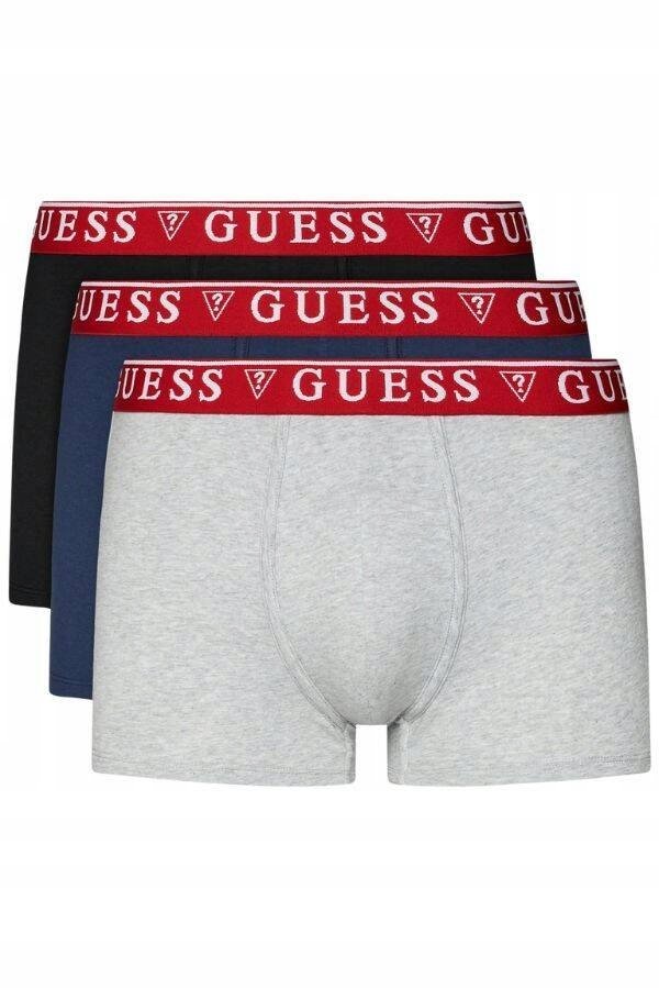 Bokserki męskie Guess U97G01 KCD31 HE90 bawełniane majtki 3PAK - XXL