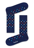 Skarpetki damskie - Happy Socks Dot Sock, kolorowe i zabawne, Skarpety dla kobiet i mężczyzn, Pomarańczowy-Biały (41-46) - miniaturka - grafika 1