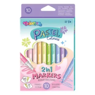 Patio Flamastry dwustronne Pastel 10 szt. - Flamastry - miniaturka - grafika 1