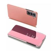 Etui i futerały do telefonów - Hurtel Clear View Case futerał etui z klapką Samsung Galaxy S22+ (S22 Plus) różowy - miniaturka - grafika 1