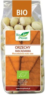 BIO PLANET - seria BRĄZOWA (orzechy i pestki) BIO PLANET seria BRĄZOWA orzechy i pestki) ORZECHY MACADAMIA BIO 200 g BIO PLANET 5902983780090 - Zdrowa żywność - miniaturka - grafika 2