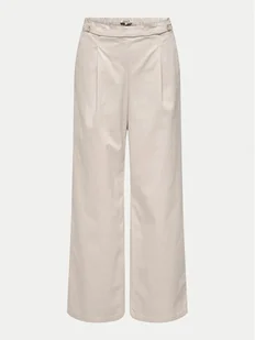 ONLY Spodnie materiałowe Stella 15338662 Beżowy Wide Leg - Spodnie sportowe damskie - miniaturka - grafika 1