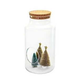 Słój z otworem i korkiem Eco szkło 35 cm - Wazony i flakony - miniaturka - grafika 1