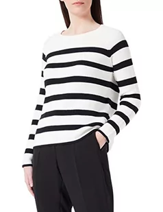 GERRY WEBER Edition Sweter damski 978006-44701, ecru/biały/niebieski w prążki, 44, ecru/biały/niebieski kółko, 44 - Swetry damskie - miniaturka - grafika 1