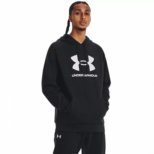 Męska bluza dresowa nierozpinana z kapturem Under Armour UA Rival Fleece Logo HD - czarna - UNDER ARMOUR - Bluzy sportowe męskie - miniaturka - grafika 1