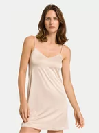 Bielizna nocna - Hanro Halka Satin Deluxe 71065 Beżowy - miniaturka - grafika 1
