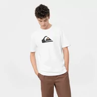 Koszulki sportowe męskie - Męski t-shirt z nadrukiem QUIKSILVER Comp Logo - biały - miniaturka - grafika 1