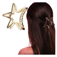 Ozdoby do włosów - Klamra do Włosów Złota Duża Spinka Gwiazdka Metalowa Lekka i Wytrzymała - miniaturka - grafika 1