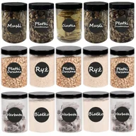 Pojemniki kuchenne - Pojemniki na żywność słoik kuchenny na makaron 750ml 15 sztuk + etykiety - miniaturka - grafika 1