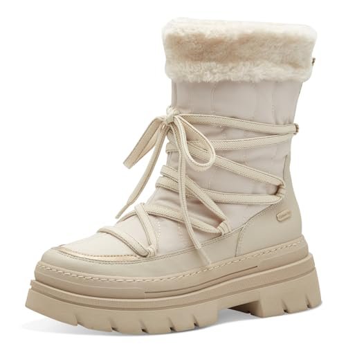 Marco Tozzi Damskie buty Bootie Laced 2-26288-43, modne kozaki, Cream Comb, 38 EU, Cream Comb, 38 EU