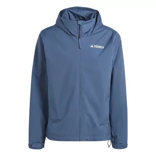 Kurtka z kapturem męska adidas TERREX MULTI RAIN.RDY niebieska IA1823-M - Buty trekkingowe damskie - miniaturka - grafika 1