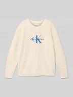 Swetry dla chłopców - Sweter z dzianiny z prążkowanymi wykończeniami - miniaturka - grafika 1