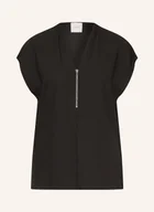 Bluzki damskie - Calvin Klein Bluzka Bez Rękawów Georgette schwarz - miniaturka - grafika 1