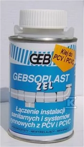 GEB Klej do PCV tuba 125 ml GEBSOPLAST GEL PLUS - Kleje i inne preparaty budowlane - miniaturka - grafika 1