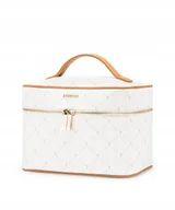 Kosmetyczki, organizery i kuferki - Kosmetyczka Damska Podróżna Duża Kuferek PUCCINI Biała Monogram QLXP0039-0 - miniaturka - grafika 1