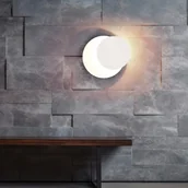 Lampy ścienne - Trio MIO 240310131 biały kinkiet okrągły ze zmiennym kształtem LED 6W 3000K światło odbite - miniaturka - grafika 1