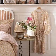 Szlafroki damskie - Le Jacquard Fran ais Szlafrok Boheme Kimono Beige - miniaturka - grafika 1