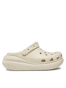 Crocs Klapki Classic Crush Clog 207521 Beżowy - Klapki i japonki damskie - miniaturka - grafika 1