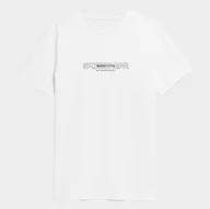 Koszulki męskie - 4F T-shirt z nadrukiem "Sportswear" biały męski 100% Bawełna XXL - miniaturka - grafika 1