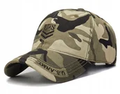 Czapki i chusty sportowe męskie - Czapka z daszkiem bejsbolówka militarna KHAKI MORO - miniaturka - grafika 1