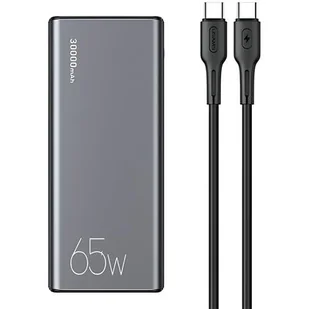 Usams Powerbank PB59 30000mAh 65W 2xQC3.0+PD Fast Charge czarny/black CMXLOGTC01 (US-CD165) + kabel USB-C-USB-C Usa000979 - Powerbanki - miniaturka - grafika 1