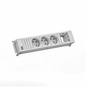 Listwy zasilające - BACHMANN POWER FRAME 3xUTE 1xCM 0.2m GST18 RAL9010 - miniaturka - grafika 1