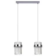 Lampy sufitowe - Podwójna lampa wisząca glamour Vetro LP-2910/2L CH kryształowa chrom - miniaturka - grafika 1