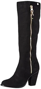 ALDO Damskie kozaki z Biblią, z krótką, czarny - Czarny Black Nubuck 93-38 EU - Kozaki damskie - miniaturka - grafika 1